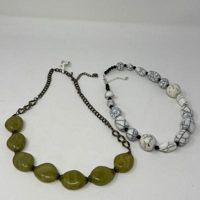 Large Bead Vintage Necklaces - Ceramic, Glass & Acrylic