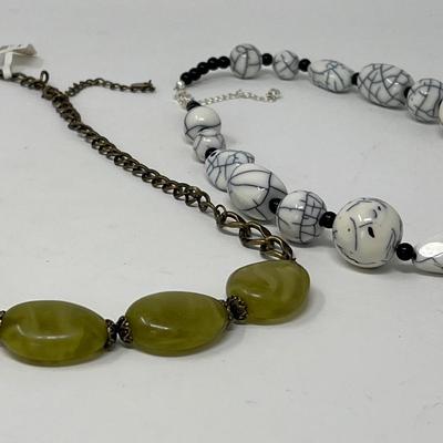 Large Bead Vintage Necklaces - Ceramic, Glass & Acrylic