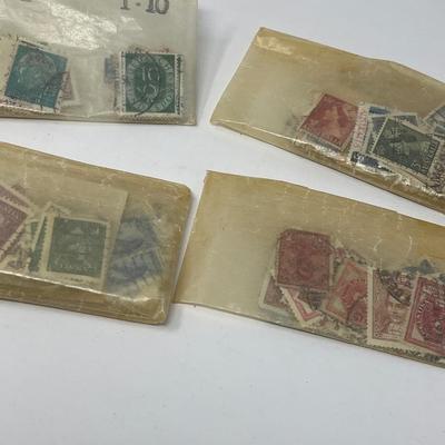 First Day of Issue Stamps & Box of International Stamps