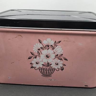 Vintage Decoware Tin Bread Box