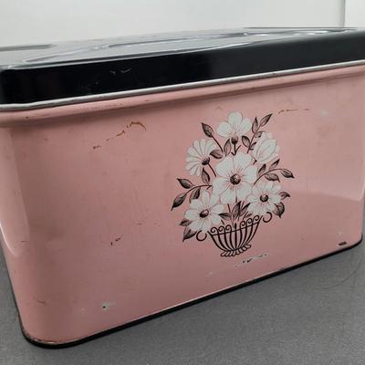 Vintage Decoware Tin Bread Box