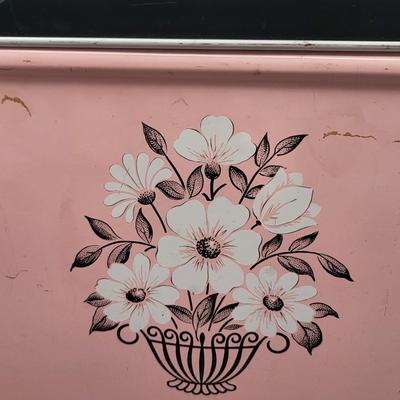 Vintage Decoware Tin Bread Box