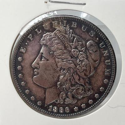 1896 Morgan One Dollar Silver Coin
