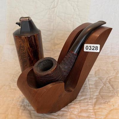 Pipe stand and lighter