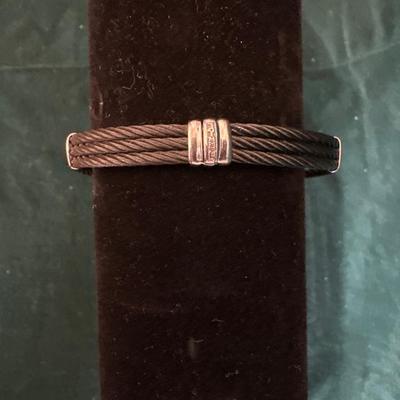 Charriol Black Cable & Diamond Bracelet