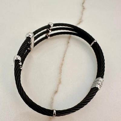 Charriol Black Cable & Diamond Bracelet