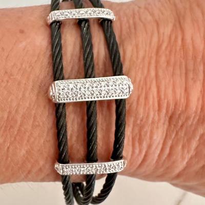 Charriol Black Cable & Diamond Bracelet