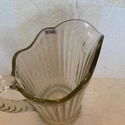 Pressed glass pitcher