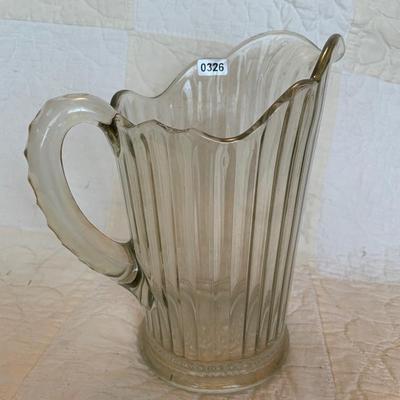 Pressed glass pitcher
