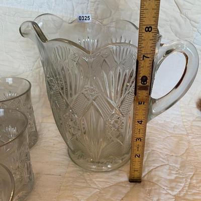 Vintage pitcher & 12 tumblers