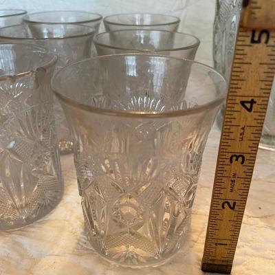 Vintage pitcher & 12 tumblers