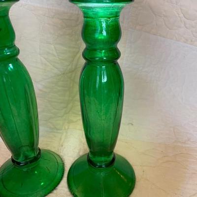 GAO MI emerald green Pilar bud vases