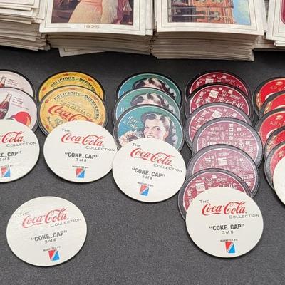 Coca Cola Cardboard Caps & 1993 Trading Cards