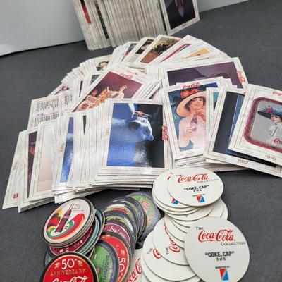 Coca Cola Cardboard Caps & 1993 Trading Cards