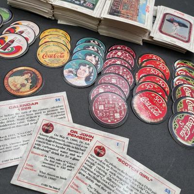 Coca Cola Cardboard Caps & 1993 Trading Cards