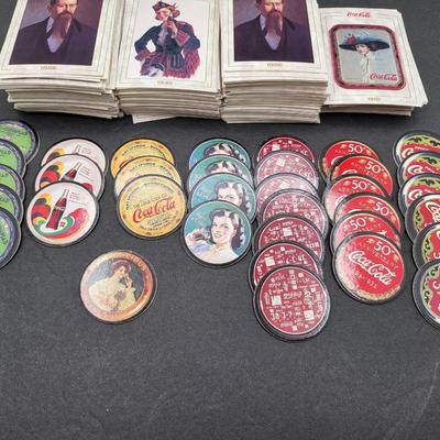 Coca Cola Cardboard Caps & 1993 Trading Cards