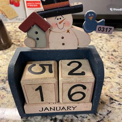Snowman calendar