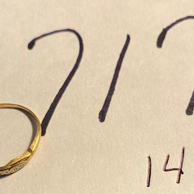 Vintage 14KT Gold Wedding Band