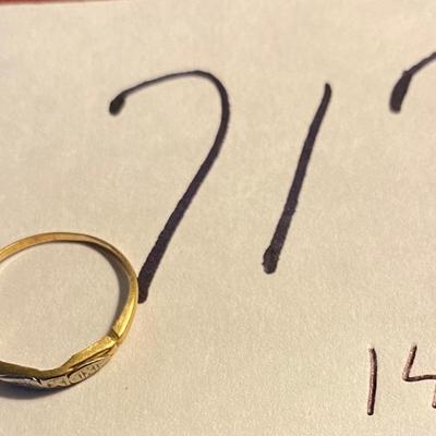 Vintage 14KT Gold Wedding Band