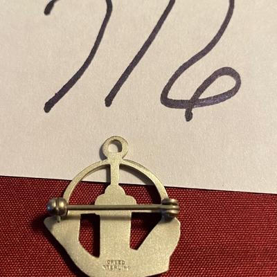 Creed Sterling Silver Pin