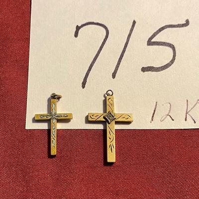 12 KT Gold Crosses