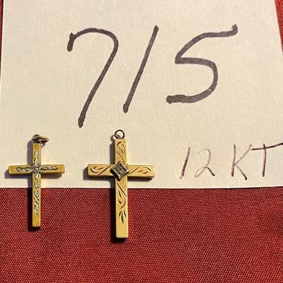 12 KT Gold Crosses