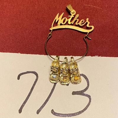 Mother Charm Holding Pendant