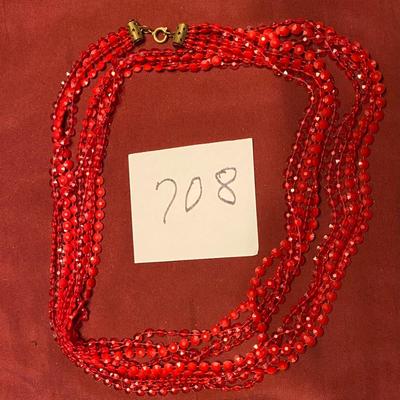 Vintage Red Necklace