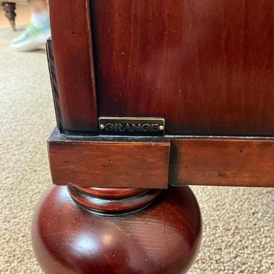 581 GRANGE Cherry and Rattan Armoire