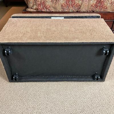 587 WLC Furniture Upholdstered Storage Chest on Wheels