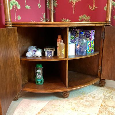 597 Pelican Reef Rattan Corner Cabinet