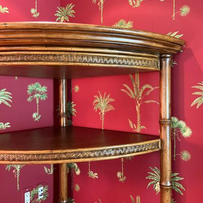 597 Pelican Reef Rattan Corner Cabinet