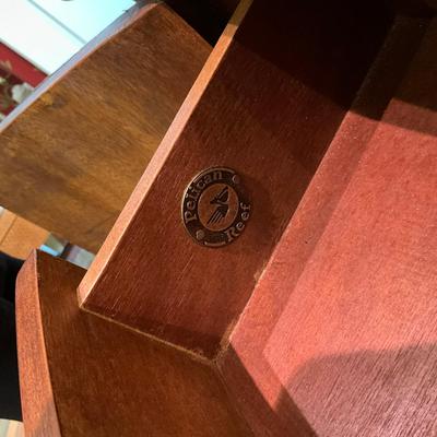 598 Pelican Reef Glass Top Rattan Console Cabinet