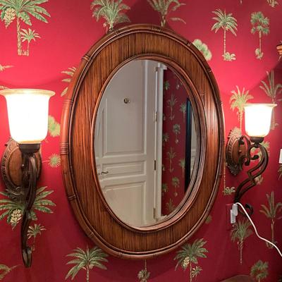599 Pelican Reef Oval Beveled Mirror
