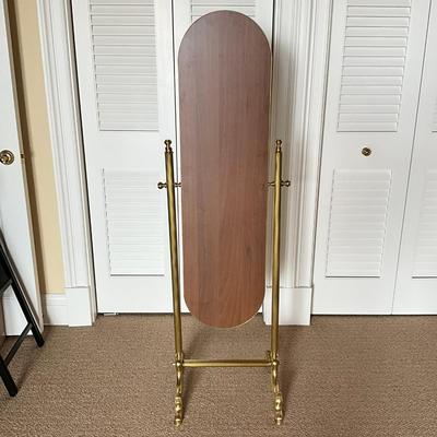 604 Vintage Solid Brass Cheval Dressing Mirror