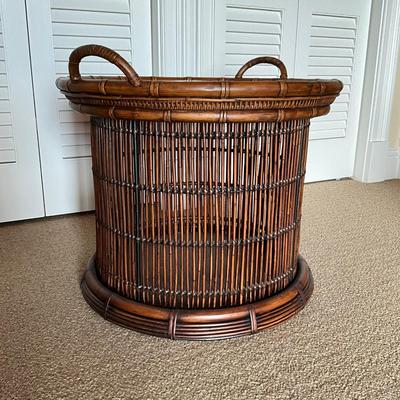 611 Palecek Tray Top Rattan Tray Table