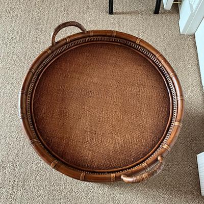 611 Palecek Tray Top Rattan Tray Table