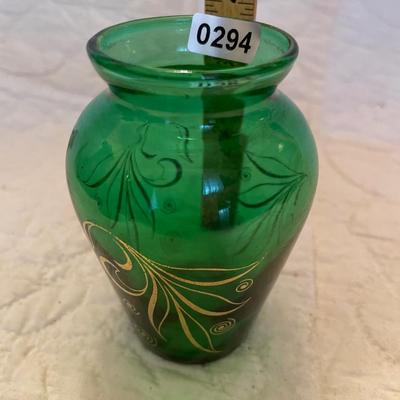 Anchor Hocking emerald green small vase