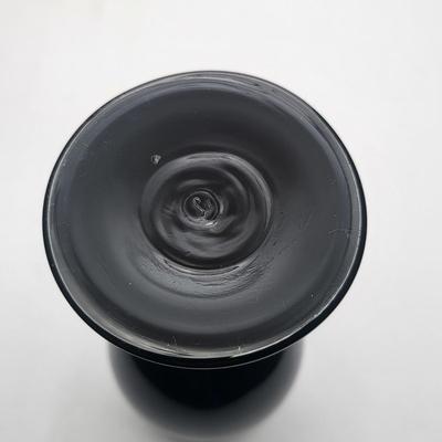 Vintage Onyx Black Libby Wine Glasses (4)
