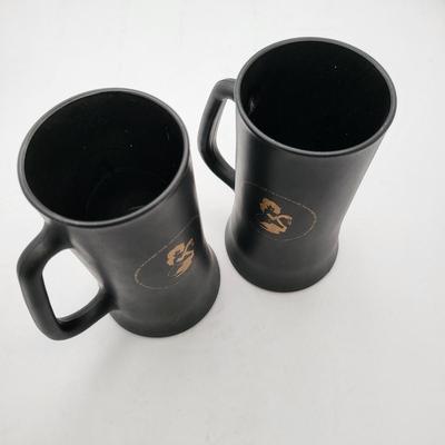 Vintage Collectible Playboy Club Matte Black Mugs
