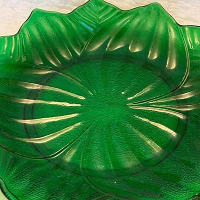 Northwood regent emerald butter dish with lid