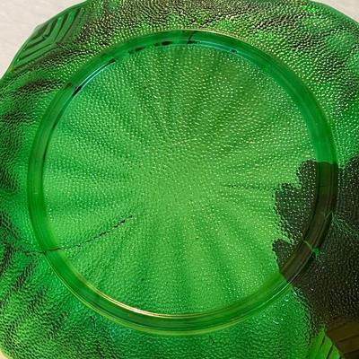 Northwood regent emerald butter dish with lid