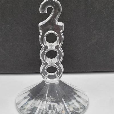 "2000" Crystal Champagne Flutes (2)