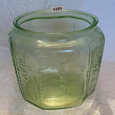 Anchor Hocking Princess pattern cracker jar