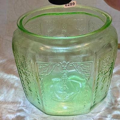 Anchor Hocking Princess pattern cracker jar