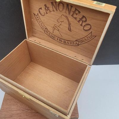 Five Wood Cigar Boxes (Empty)