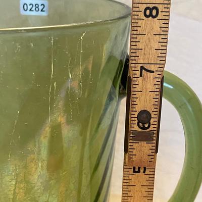 Vintage green swirl pitcher