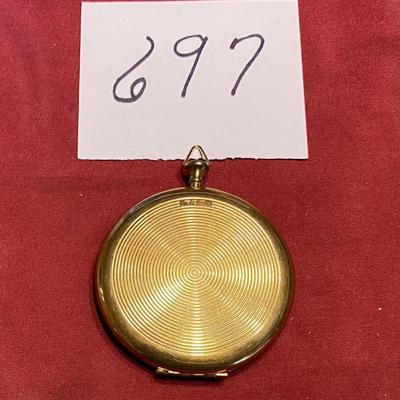 Gold Tone Powder Compact