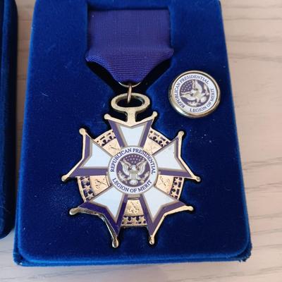 THE MEDAL OF MERIT & REPUBLICAN PRESIDENTIAL LEGION OF MERIT MEDALS