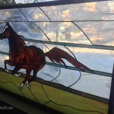 Running Horse Stained Glass
